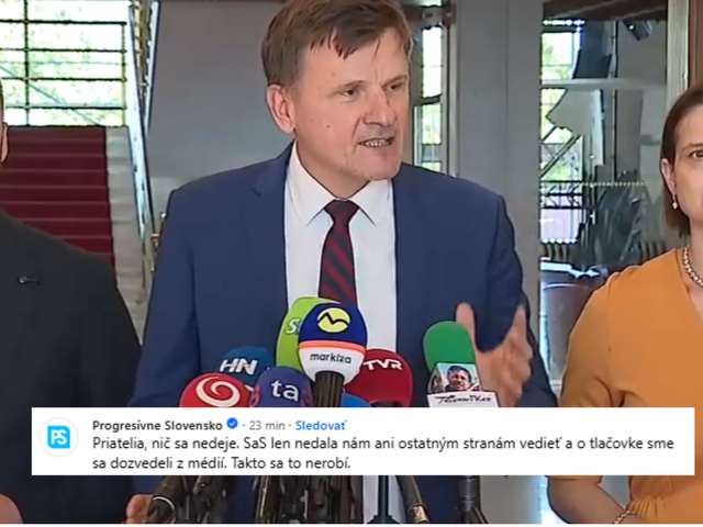 Z veľkej tlačovky opozície debakel. Hlina zúril a odkázal, že „matovičovci nesmrdia“, ostatní reagujú, prečo neprišli