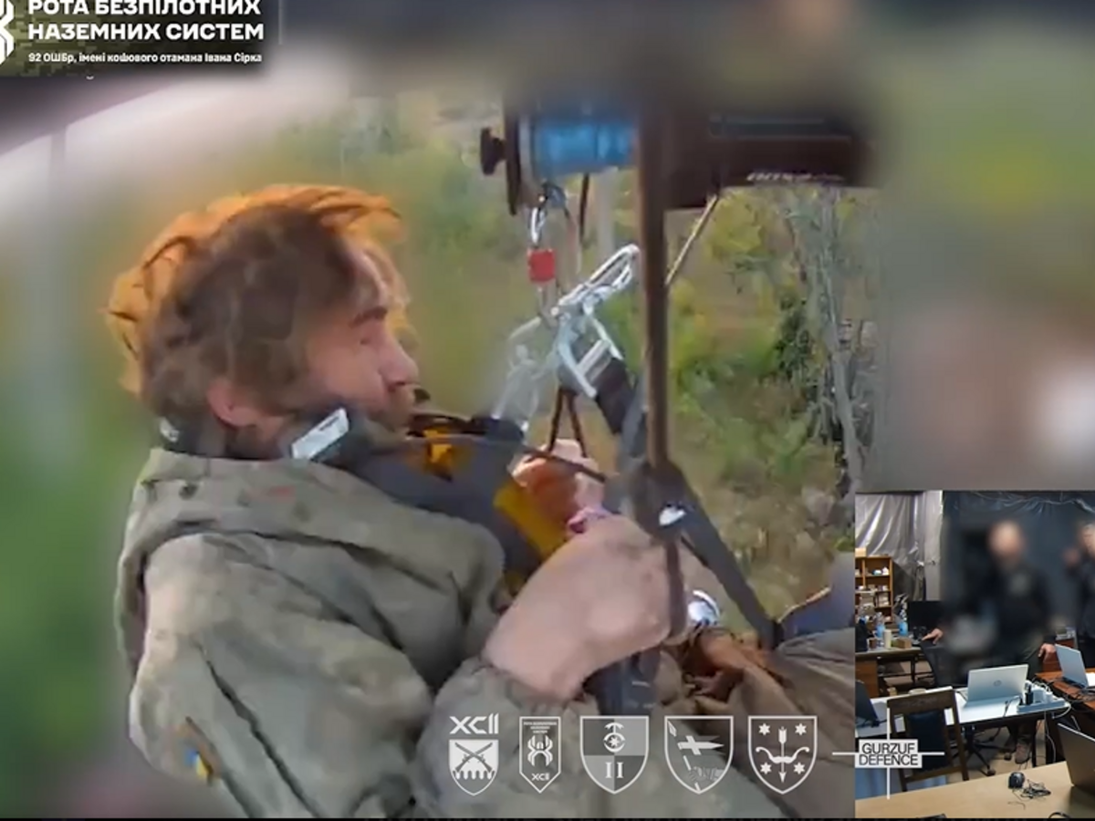 záchrana ukrajinského vojaka dronom