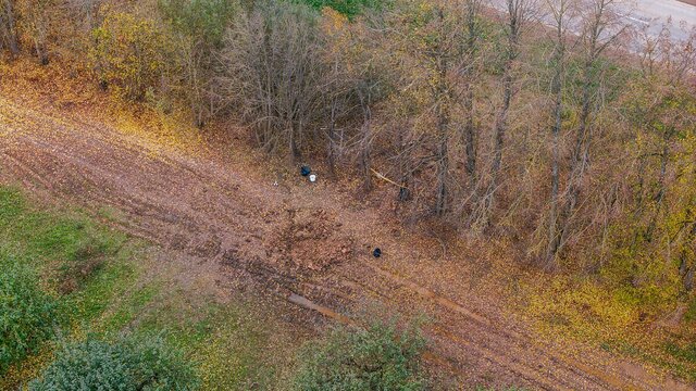 miesto havárie dron