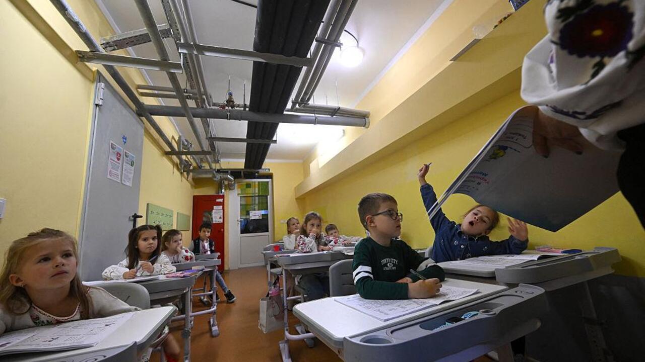škola kryt Ukrajina žiaci vyučovanie