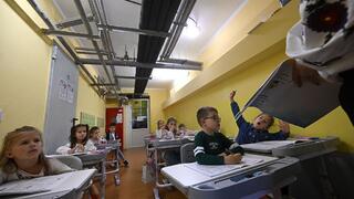 škola kryt Ukrajina žiaci vyučovanie