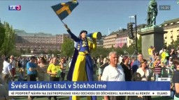 Švédski reprezentanti oslavovali titul, čakali ich tisícky fanúšikov