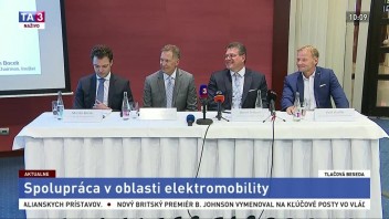 TB M. Šefčoviča a podpredsedu EIB V. Hudáka o spolupráci v oblasti elektromobility