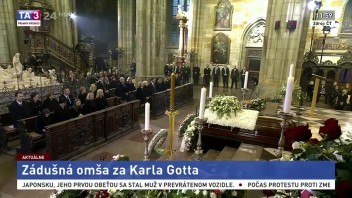 Zádušná omša za K. Gotta v pražskej Katedrále sv. Víta