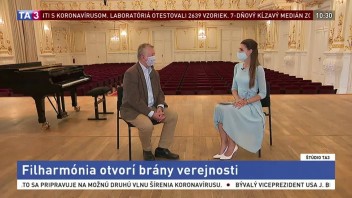 ŠTÚDIO TA3: Riaditeľ Slovenskej filharmónie M. Lapšanský o jej znovuotvorení