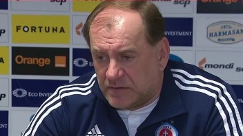 TB trénerov klubov ŠK Slovan Bratislava a MFK Ružomberok po zápase 6. kola nadstavby Fortuna ligy