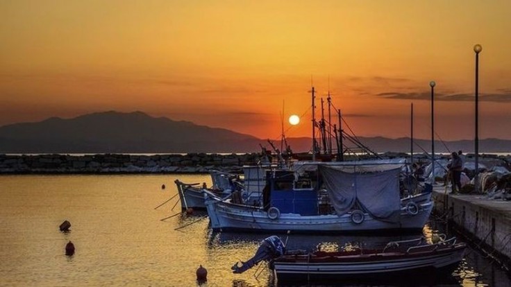 Prístav v hlavnom meste Limenas na gréckom ostrove Thassos.