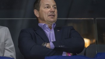 Na snímke bývalý slovenský hokejový reprezentant a bývalý generálny manažér slovenskej hokejovej reprezentácie Peter Bondra.