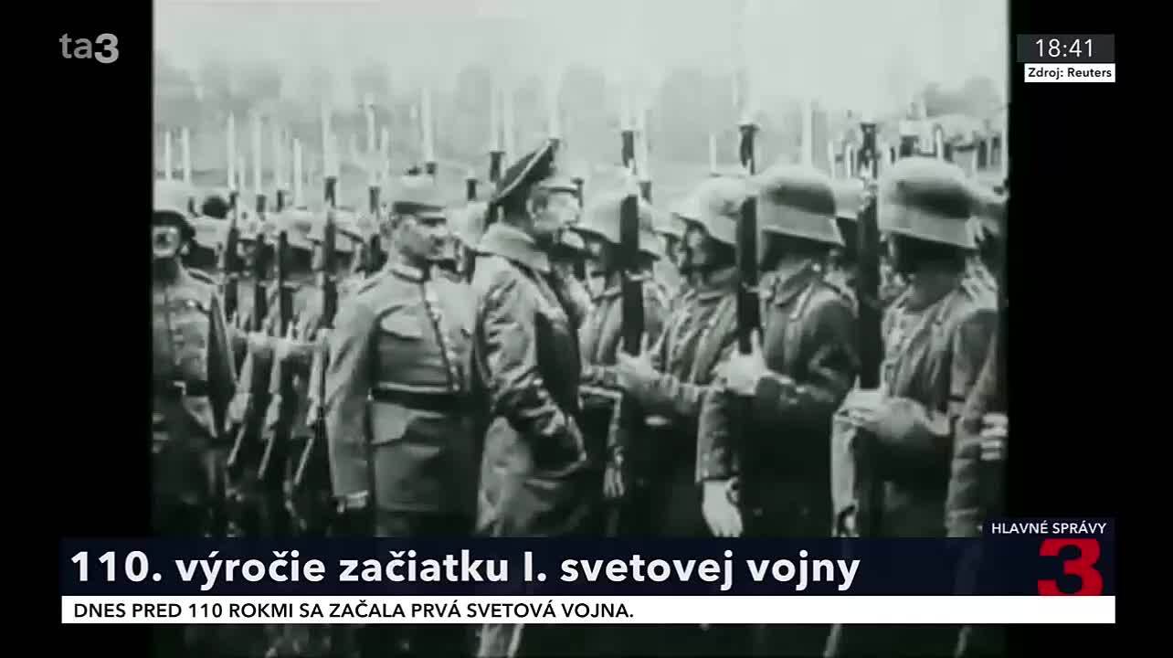 Na východe Slovenska prebiehali ťažké a krvavé boje. Prvá svetová vojna sa začala pred 110 rokmi