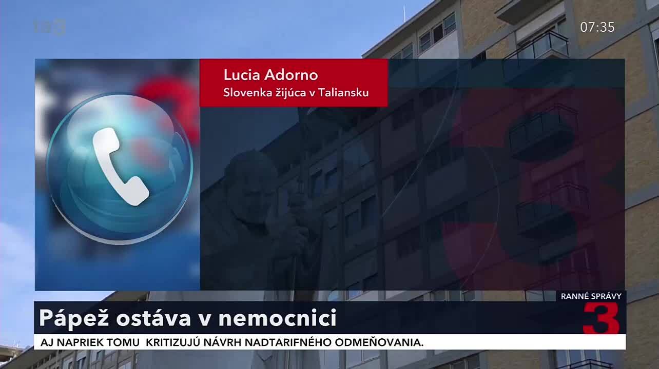 Zdravotný stav pápeža Františka je stabilizovaný, no naďalej kritický. Návštevy takmer vôbec neprijíma